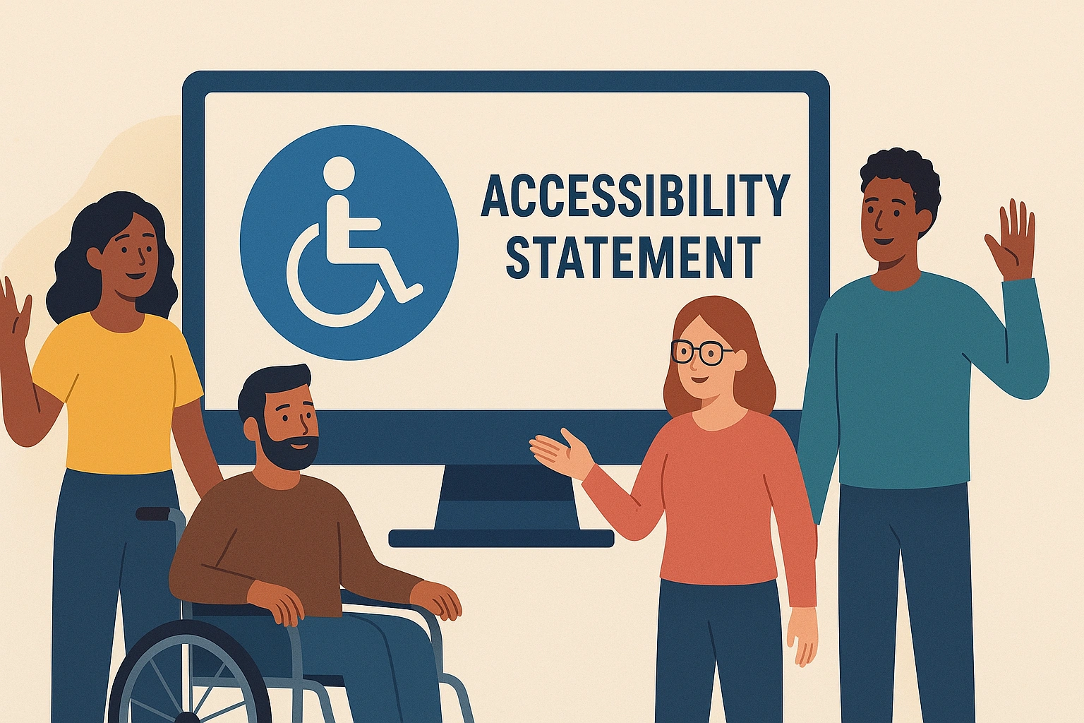 A symbolic image representing digital Accessibility Statement and an inclusive community.